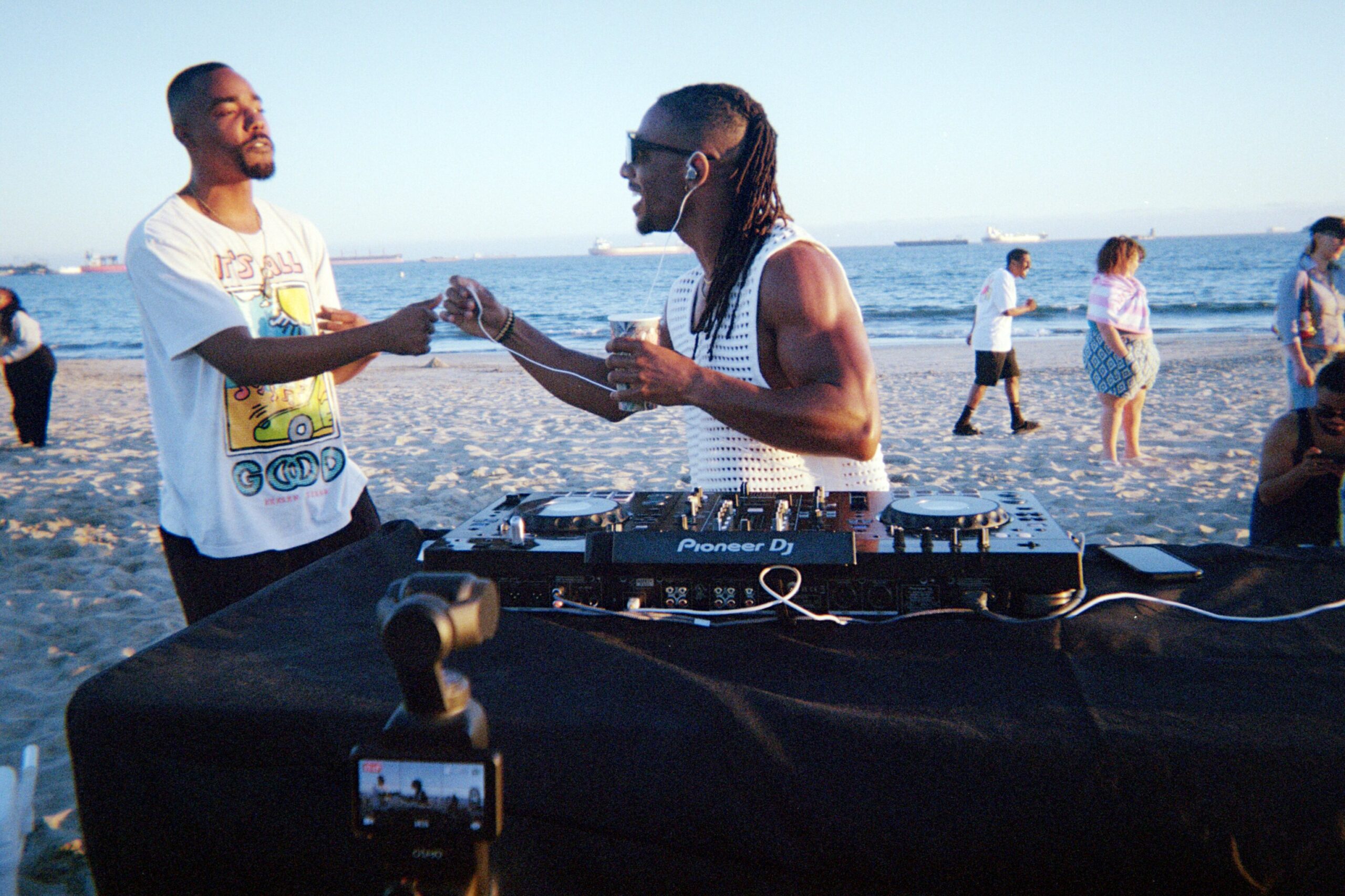 Sunset Sessions on film, two DJs at the decks